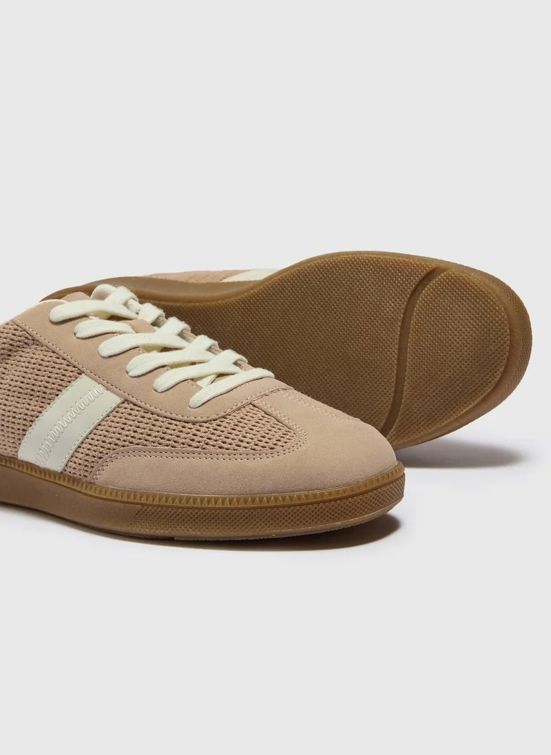 Matalan Linen Retro Trainers