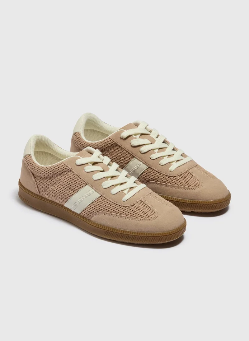 Matalan Linen Retro Trainers