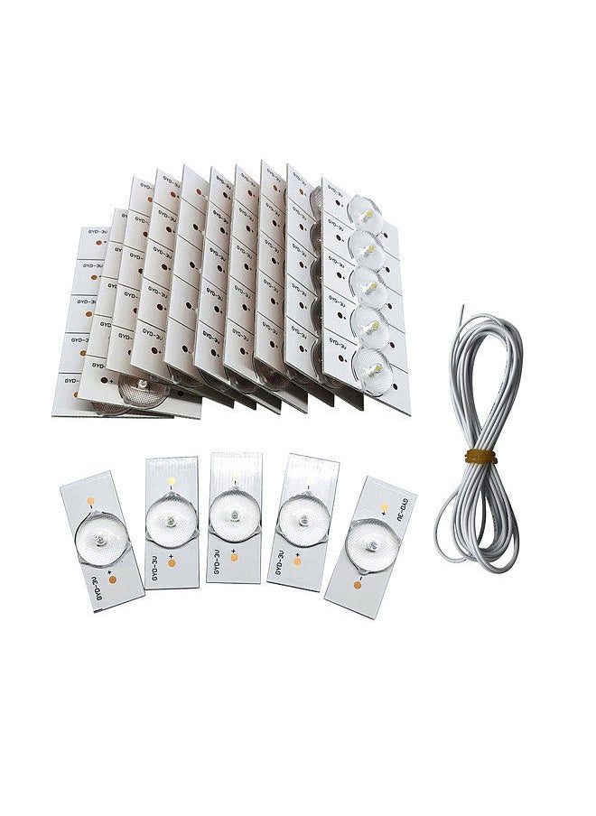 Generic - 50PCS 3V SMD Lamp Beads with Optical Lens Fliter for 32-65 LED TV Repair with 2M Wire Led Light Strip Parts Accessories - Image 1