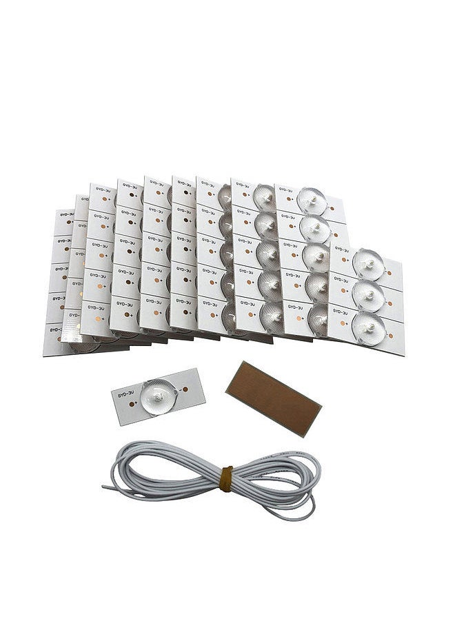 Generic - 50PCS 3V SMD Lamp Beads with Optical Lens Fliter for 32-65 LED TV Repair with 2M Wire Led Light Strip Parts Accessories - Image 1
