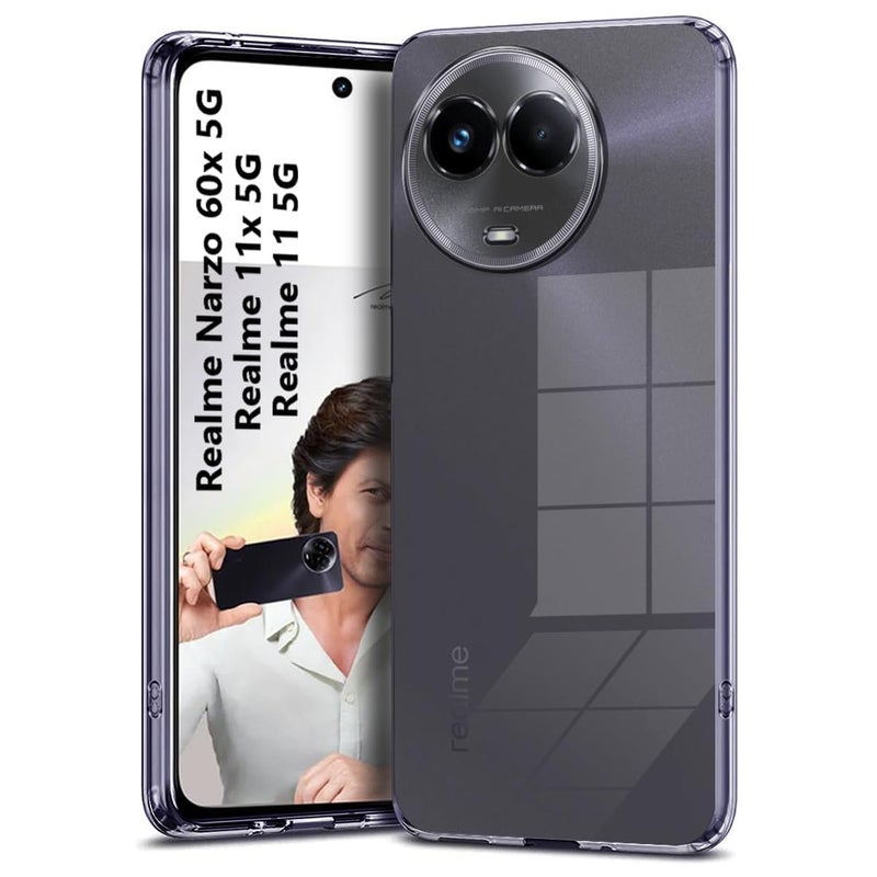 Nishtech غطاء خلفي شفاف هجين ناعم رفيع مضاد للغبار لجهاز Realme 11 5G مع حماية الكاميرا - Image 1