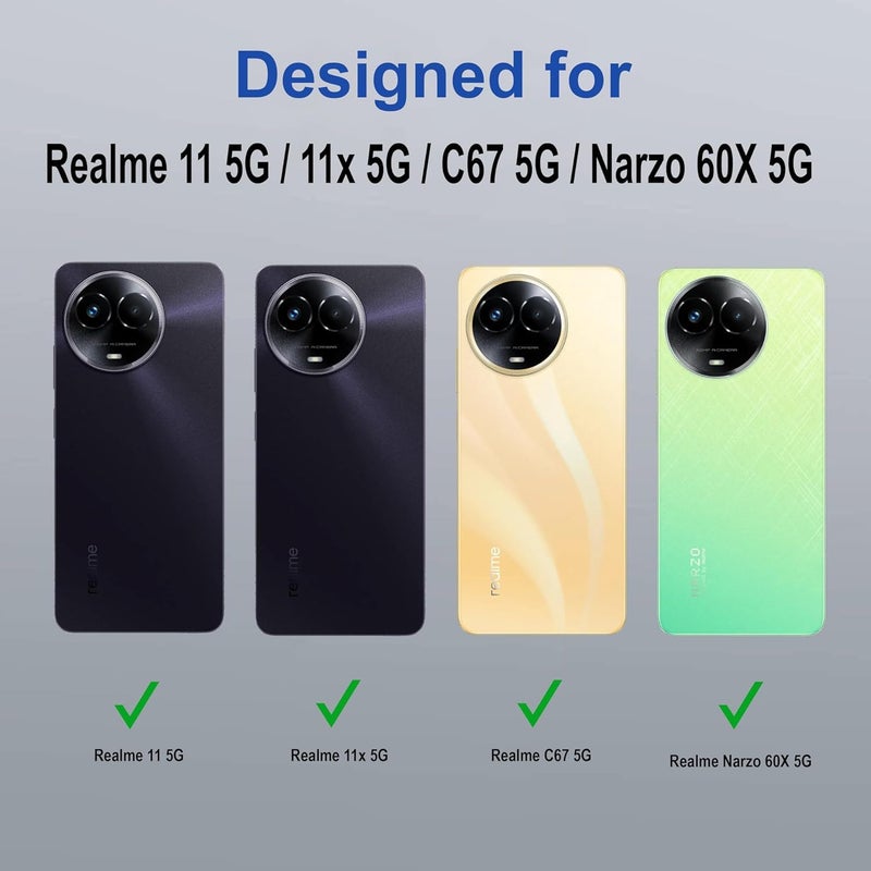 Nishtech غطاء خلفي شفاف هجين ناعم رفيع مضاد للغبار لجهاز Realme 11 5G مع حماية الكاميرا - Image 2