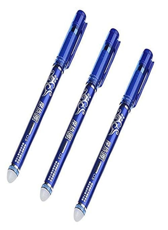 Like-It like it Blue Ink Erasable Gel Pen Set with attached Magic Wipe Eraser Gel Pen 0.35mm (Pack of 3 Pens) - Image 1