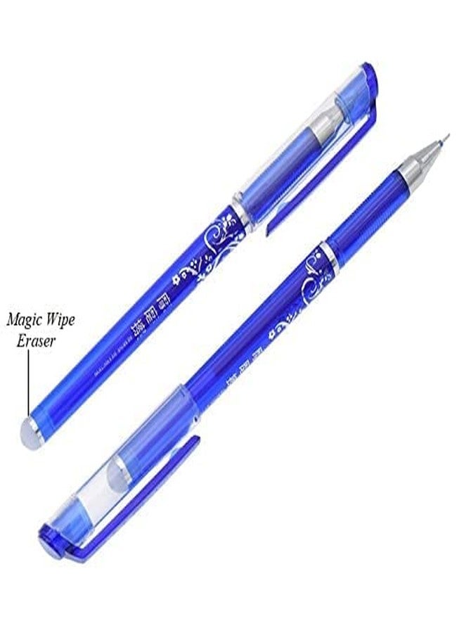 Like-It like it Blue Ink Erasable Gel Pen Set with attached Magic Wipe Eraser Gel Pen 0.35mm (Pack of 3 Pens) - Image 2