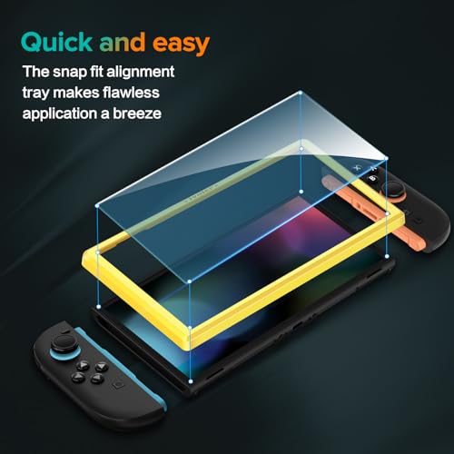 ivoler 4-Pack Tempered Glass Screen Protector Designed for Nintendo Switch 2 2025 with [Alignment Frame] Transparent HD Clear[Updated Version] Screen Protector for Switch 2 7.9'' - Image 3