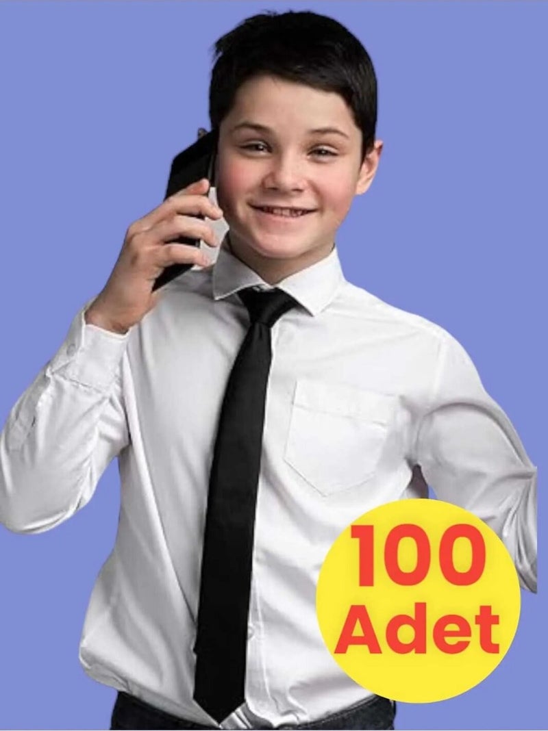 Mood Agenda Unisex 5 - 10 Years Old Children's Elastic Tie 100 Pieces 
