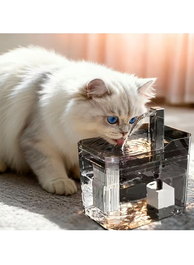 بيوينتي جديد 1.5L / 50oz كبيرة القدرة الحيوانات الأليفة موزع المياه ، القطة والحيوانات الأليفة موزع المياه / لعبة الحيوانات الأليفة ، USB Powered ، خالية من البطارية ، تشغيل هادئ / آمن وموثوق به / إمدادات المياه الدورية التلقائية ، هدايا العطلة المثالية ، الهدية المثالية لأصحاب الحيوانات الأليفة - Image 2