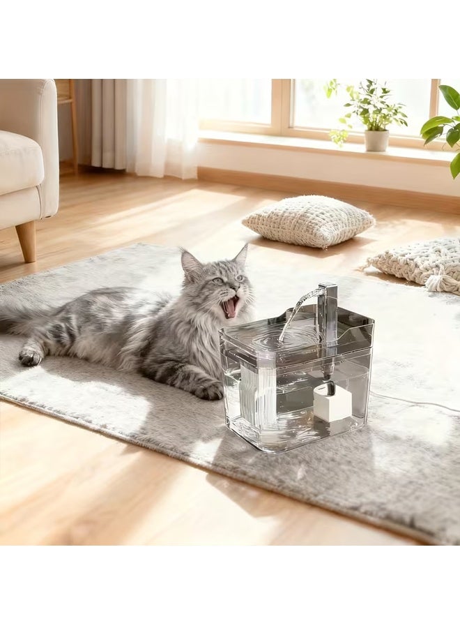 بيوينتي جديد 1.5L / 50oz كبيرة القدرة الحيوانات الأليفة موزع المياه ، القطة والحيوانات الأليفة موزع المياه / لعبة الحيوانات الأليفة ، USB Powered ، خالية من البطارية ، تشغيل هادئ / آمن وموثوق به / إمدادات المياه الدورية التلقائية ، هدايا العطلة المثالية ، الهدية المثالية لأصحاب الحيوانات الأليفة - Image 3