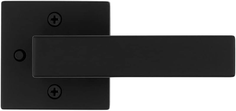 Kwikset Singapore Interior Privacy Door Handle with Lock Door Lever For Bathroom and Bedroom Matte Black Reversible Keyless Turn Lock with Microban Protection - Image 4