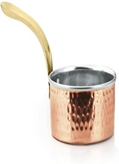 KEDGE Kedge 3 Por Pure Copper Hammered Heavy Saucepan With Lid And Brass Handle, 800 Ml Capacity  - Image 2