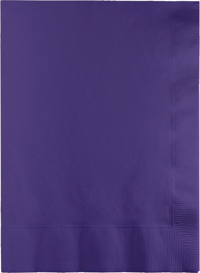 CREATIVE CONVERTING 250-Count Touch of Color 3-Ply Paper Dinner Napkins, Purple - Image 1