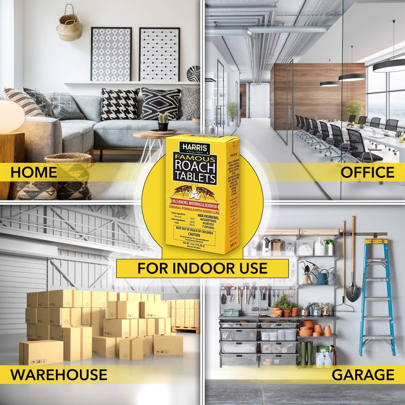 Harris Roach Tablets, Boric Acid Roach Killer with Lure for Insects (4oz, 96 Tablets) - Image 4