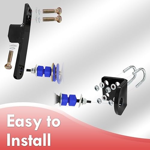 WEST ORGIN RBK24 Reflex Steering Stabilizer Mounting Bracket Kit Compatible with Roadmaster RM-RSSC Compatible with 1987-2024 Ford E250, 350, and 450 Based Motor Homes with OE Steering Damper - Image 5