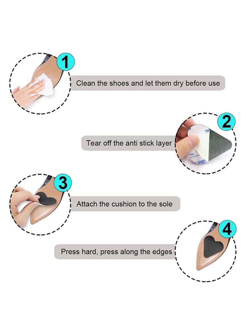 SYOSI Non-Slip Shoes Pads Self-Adhesive Shoe Grips Rubber Anti-Slip Sole Stick Protector for Bottom Premium Non-Skid 6 Pairs - Image 4
