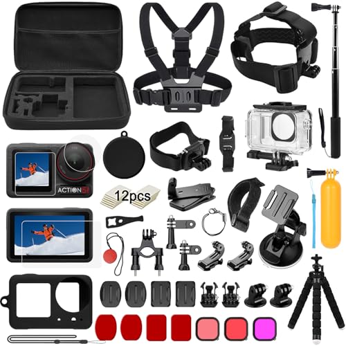 SGIP Accessories Kit for DJI Osmo Action 5 Pro43 Black SGIP Waterproof Protective Cover Housing Bike Mount Selfie Stick Accessory Set - Image 1