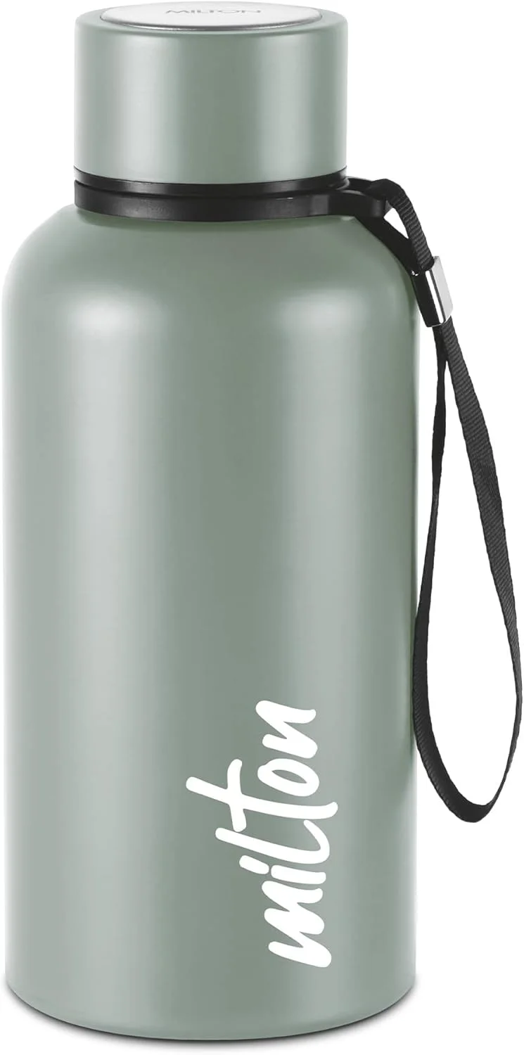 Milton Milton Aura 500 Thermosteel Bottle, 520 ml, Grey | 24 Hours Hot and Cold | Easy to Carry | Rust Proof | Leak Proof | Tea | Coffee | Office| Gym | Home | Kitchen | Hiking | Trekking | Travel Bottle