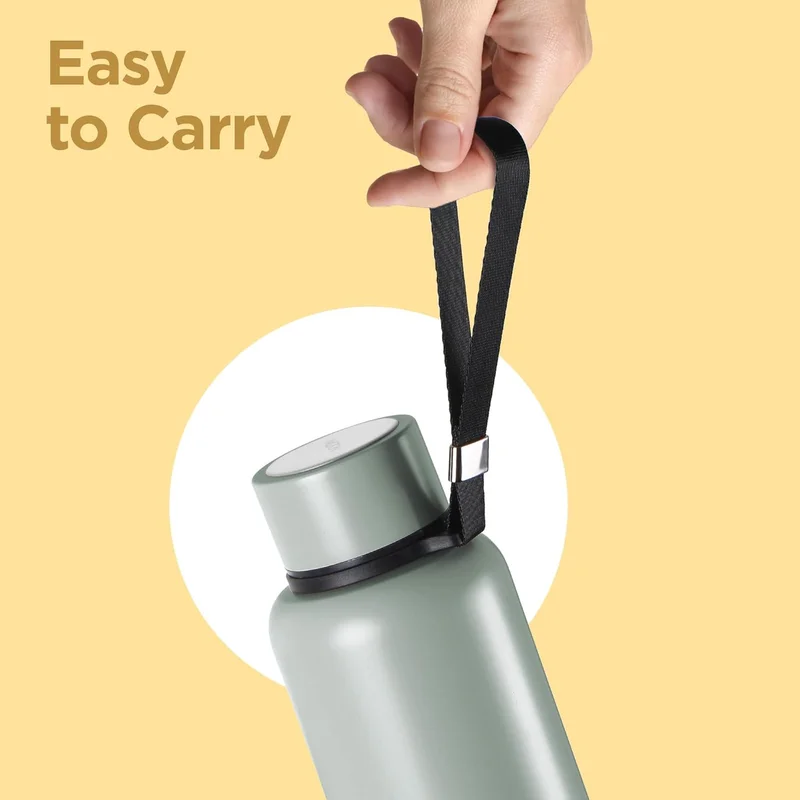 Milton Milton Aura 500 Thermosteel Bottle, 520 ml, Grey | 24 Hours Hot and Cold | Easy to Carry | Rust Proof | Leak Proof | Tea | Coffee | Office| Gym | Home | Kitchen | Hiking | Trekking | Travel Bottle Grey