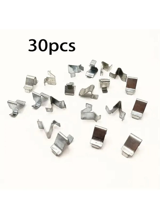 30pcs Heavy Duty Steel Shelf Brackets Adjustable Cabinet Clips Metal Partition Supports - Image 1