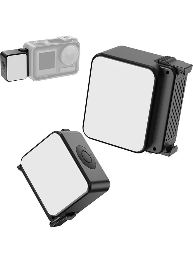 ULANZI LM18 Vlogging Light Mini LED Camera Video Light for DJI Osmo Action 3/4 Camera Cage Accessories and Ulanzi PK-06 Pocket 3 Expansion Adapter - Image 1