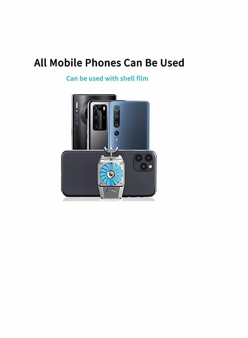 Cell Phone Cooler, Mobile Phone Radiator for Playing Games Watching Videos with LED Light, Cooler Controller Compatible for Universal iPhone/Android Smartphone - Image 3