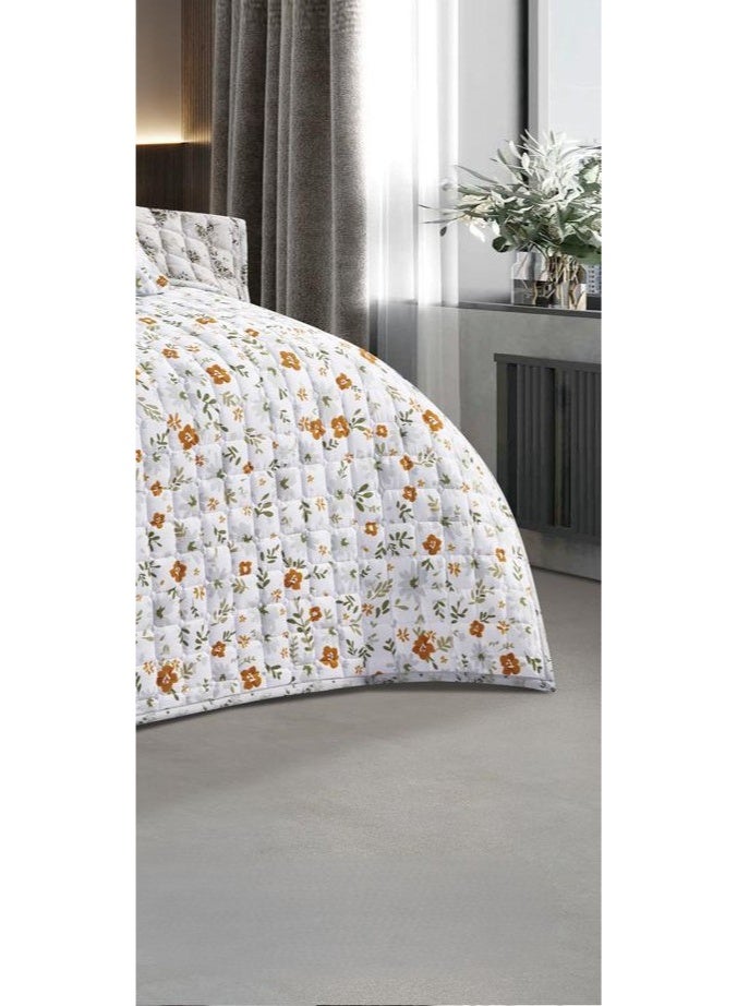 سمارت هوم مفرش سرير مضغوط نفرين مشجر صيفي لمنحك الراحة والاناقة من المايكروفايبر، 6 قطع مقاس اللحاف 25x230 سم - Image 4