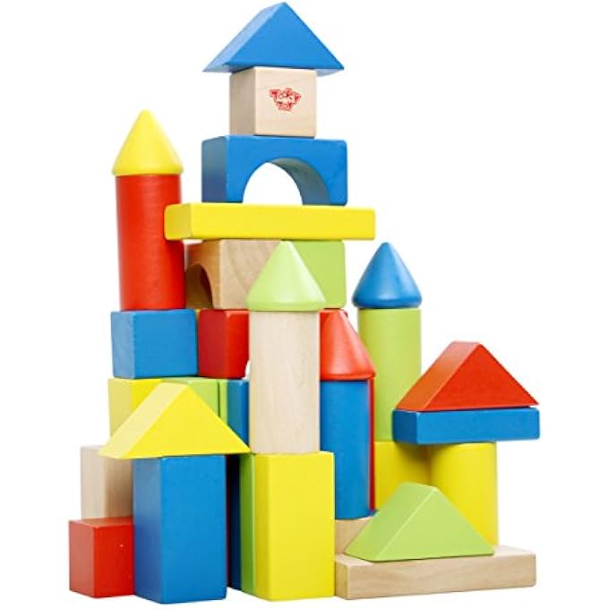 TK15101 WOODEN BLOCKS SET, MULTI-COLOUR, 18 X 21.5 CM - Image 1