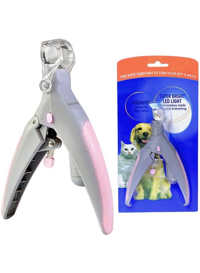 Helishy Illuminated Pet Nail Clipper, 5X Magnification Pet Nail Scissor Safe with LED Light, Pet Grooming Nail Care Tool Great for Dogs Cats - Image 1
