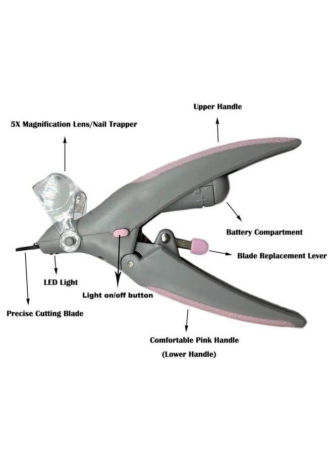 Helishy Illuminated Pet Nail Clipper, 5X Magnification Pet Nail Scissor Safe with LED Light, Pet Grooming Nail Care Tool Great for Dogs Cats - Image 5