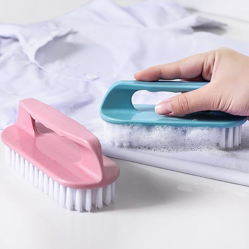 wolpin Wolpin 1Pc Multipurpose Bathroom Cleaning Brush with Handle Sink Brush, Shoe Brush Bathroom Brush Tile Cleaning, Pink - Image 2