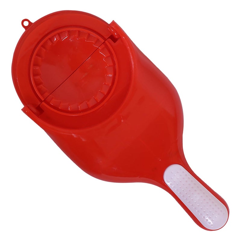 Kuber Industries Kuber Industries Dumpling Maker Plastic 2 in 1 Kitchen Dumpling Making Tool Momos Maker Machine Gujiya Maker Manual Dumpling Maker Red  - Image 5