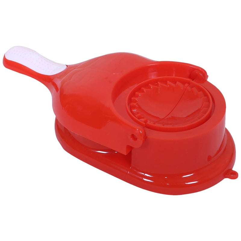 Kuber Industries Kuber Industries Dumpling Maker Plastic 2 in 1 Kitchen Dumpling Making Tool Momos Maker Machine Gujiya Maker Manual Dumpling Maker Red  - Image 1