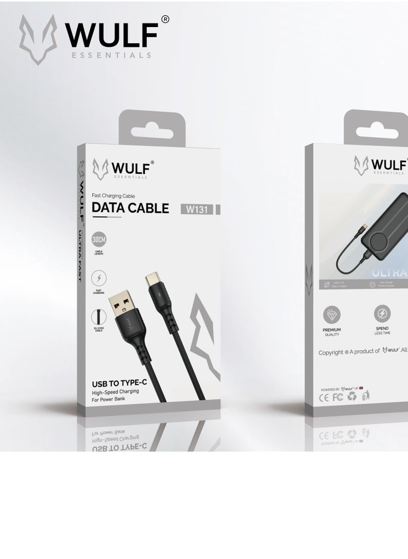 Wulf Essentials WULF Essentials W131 30CM USB to Type-C Fast Charging Data Cable 