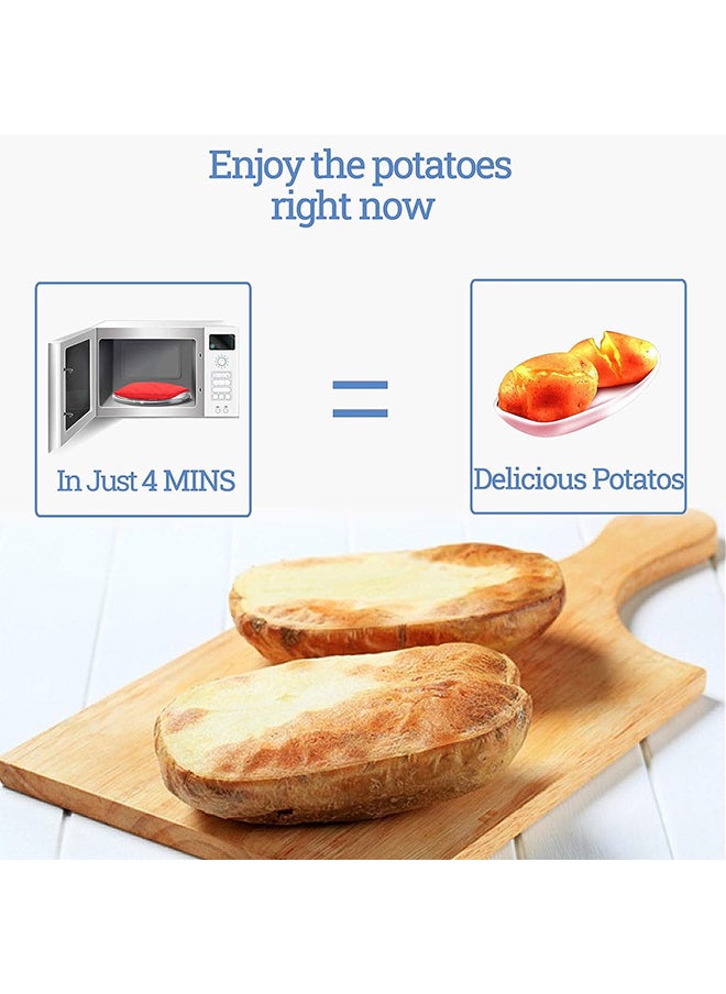 Depend Microwave Potato Bag, Reusable Express Microwave Potato Cooker Bag, Baked Potato Cooker Perfect Potatoes 4 Minutes, Red Baked Pouch, 19x25cm 3 Pack  - Image 3