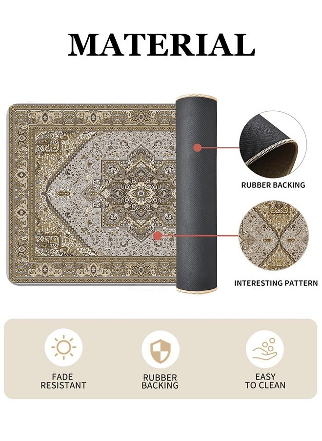 Generic 2 PCS Kitchen Floor Mats Rugs Set, Cushion Floor Carpet, Waterproof, Oil Resistant and Anti-Fatigue PU Standing Mat for Kitchen, Floor, Office, Sink, Laundry 45*75CM+45*120CM  - Image 2