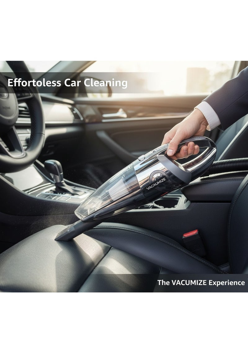 GLEVAR Portable Car Vacuum Cleaner | Cordless Handheld 12V Auto Detailing Kit | Powerful Wet/Dry Suction for Dust, Pet Hair, Debris | Rechargeable Home & Vehicle Interior Cleaner with Attachments - Image 5