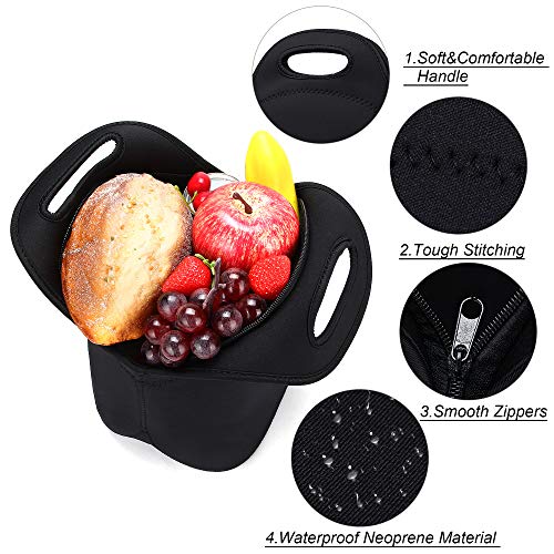 CILLA Neoprene Lunch Bag for Women Insulated Lunch Tote Bags Washable Lunch Container Box for Work Picnic Lightweight Meal Prep Bags for Men - Image 3