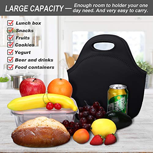 CILLA Neoprene Lunch Bag for Women Insulated Lunch Tote Bags Washable Lunch Container Box for Work Picnic Lightweight Meal Prep Bags for Men - Image 2