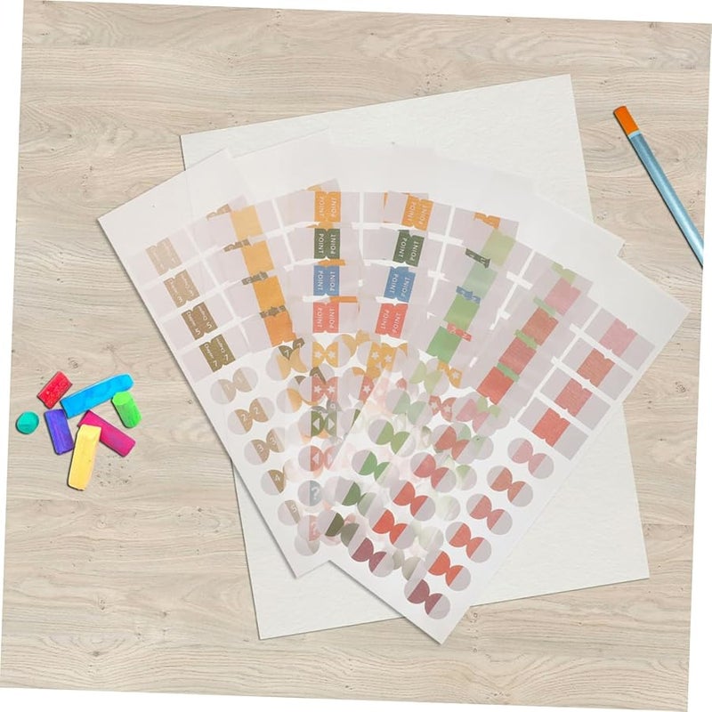 علامات صفحات شفافة 6 أوراق علامات تبويب فهرسية للقراءة تدوين الملاحظات تنظيم الدراسة - Image 5