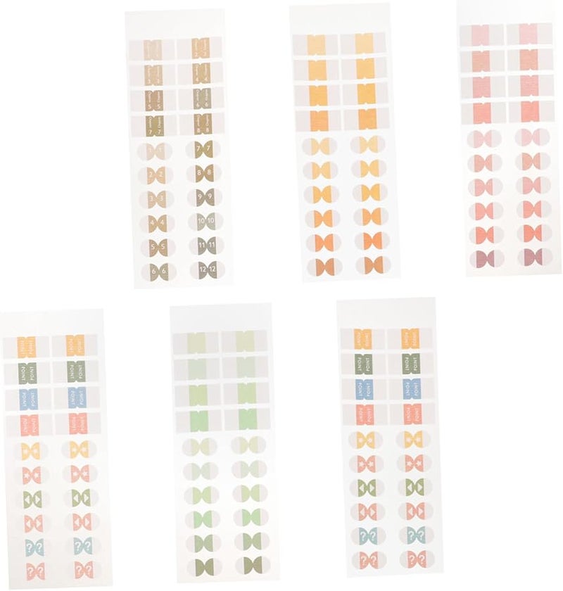 علامات صفحات شفافة 6 أوراق علامات تبويب فهرسية للقراءة تدوين الملاحظات تنظيم الدراسة - Image 2