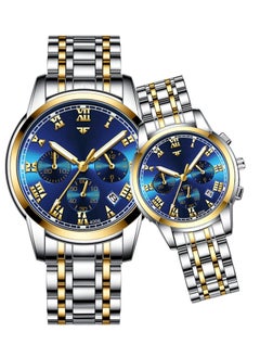 Generic Men's Wrist Watch, Waterproof LuxuryWatches, ELECDON Business Tourbillon Automatic Mechanical Watch Stainless Steel Calendar Luminous Pointer Waterproof Multifunction Wrist Watch(Couple models)  - Image 1