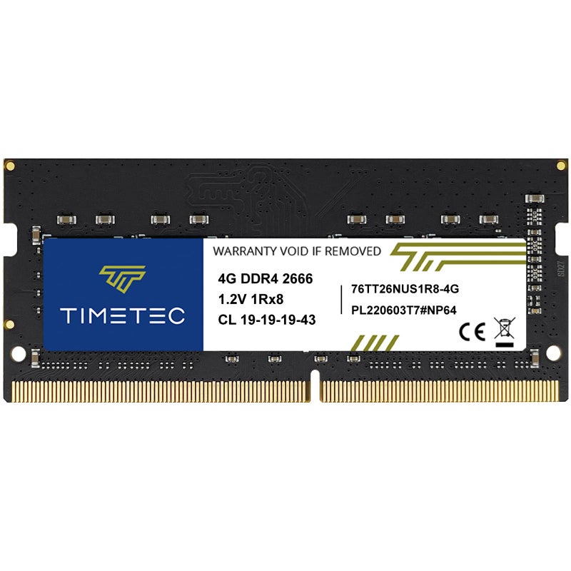 Timetec 4GB DDR4 2666MHz PC4-21300 Non-ECC Unbuffered 1.2V CL19 1Rx8 Single Rank 260 Pin SODIMM Laptop Notebook PC Computer Memory RAM Module Upgrade (4GB) - Image 3