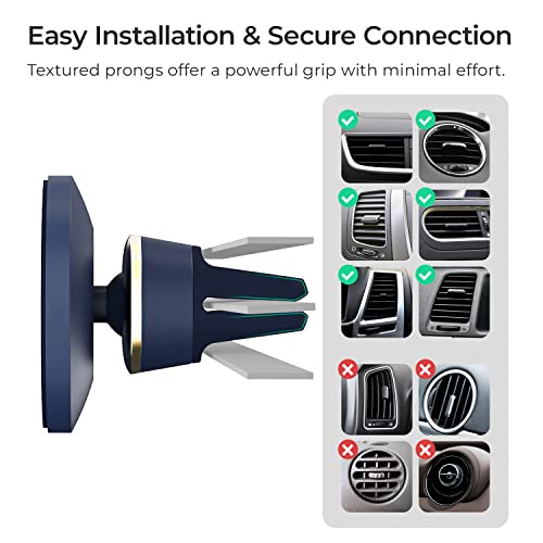 iOttie Velox MagSafe Compatible Air Vent Car Phone Holder. Unversal Magnetic Car Phone Mount for iPhone 12/13/14/15/16/17 Series & Android Phones via Included Magnetic Ring Adapter - Image 4