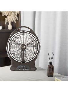 ICONA Icona USB Rechargeable DC/AC Box Fan with LED Light, 3-Speed Choice, Solar-Compatible, Compact Design for Air Cooling in Hotels, Cars, Outdoor, and Household Use  - Image 2