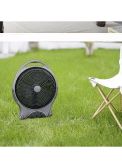 ICONA Icona USB Rechargeable DC/AC Box Fan with LED Light, 3-Speed Choice, Solar-Compatible, Compact Design for Air Cooling in Hotels, Cars, Outdoor, and Household Use  - Image 3