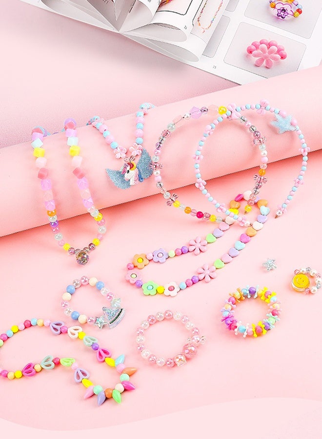 ليمون مجموعة صنع المجوهرات: خرز للأساور للبنات. 420 قطعة بأشكال وألوان متنوعة، ألعاب مثالية للفتيات من سن 6 سنوات فما فوق. - Image 4