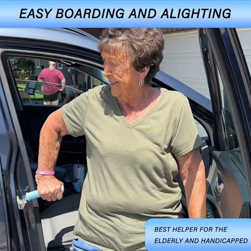 EILITWAY 2 Pack Car Door Handle for Elderly Car Handle Assist Portable Vehicle Support Handle for Easy Sit to Stand Assistance Auto Cane for Seniors and Handicapped Supports Up to 450 Pounds - Image 2