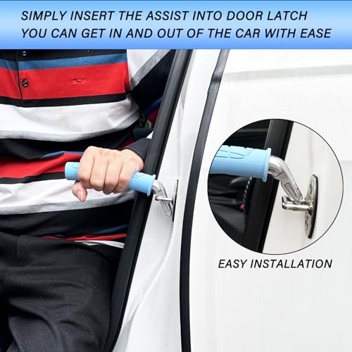 EILITWAY 2 Pack Car Door Handle for Elderly Car Handle Assist Portable Vehicle Support Handle for Easy Sit to Stand Assistance Auto Cane for Seniors and Handicapped Supports Up to 450 Pounds - Image 3