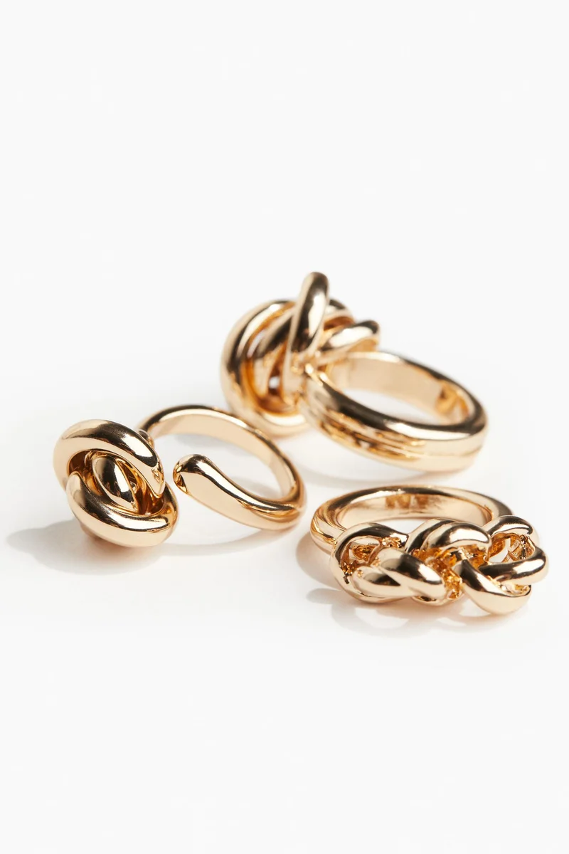 H&M 3-Pack Knot-Detail Rings