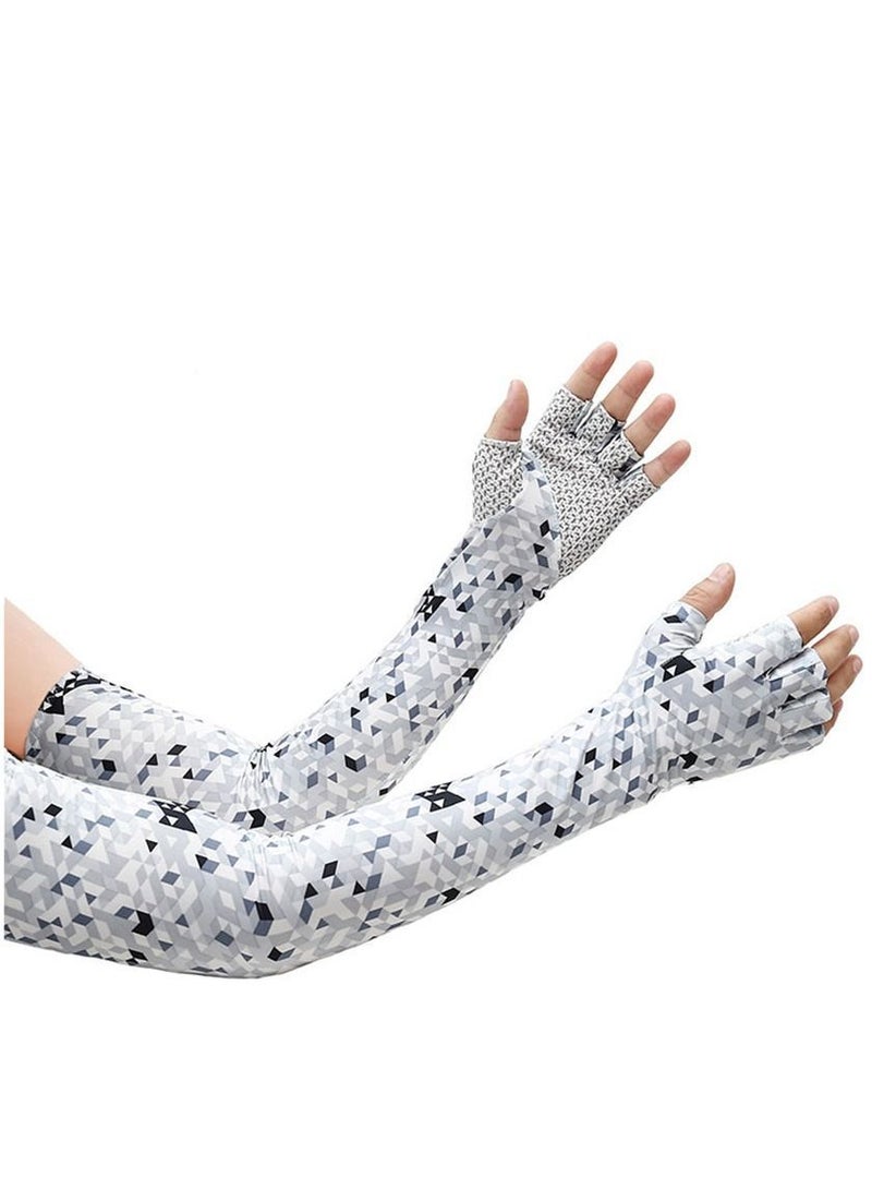 نيبمينينت Sun Ray Protection Reduce Heat Arm Sleeves Ice Silk Outdoor Sport Activity Jogging Riding Football Fitness Summer For Men Women Teenager Athlete - Image 1
