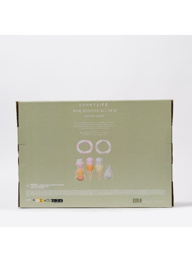 SUNNY LIFE مجموعة ألعاب الغوص للأطفال – ألعاب الغوص على شكل آيس كريم ودونات – 6 حلقات غوص ملونة للسباحة، استرجاع تحت الماء، ألعاب المسبح ومتعة الصيف – ألعاب آمنة وناعمة للاستحمام والشاطئ - Image 2